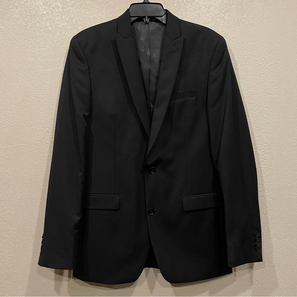 Classic Black Slim-fit Men's Sport Coat - Picture 1 of 2